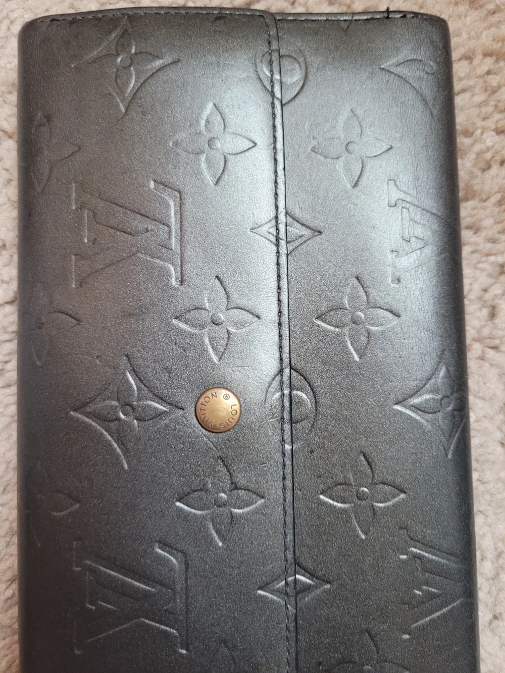 Louis Vuitton Vintage Monogram Mat Portefeuille Sarah Wallet